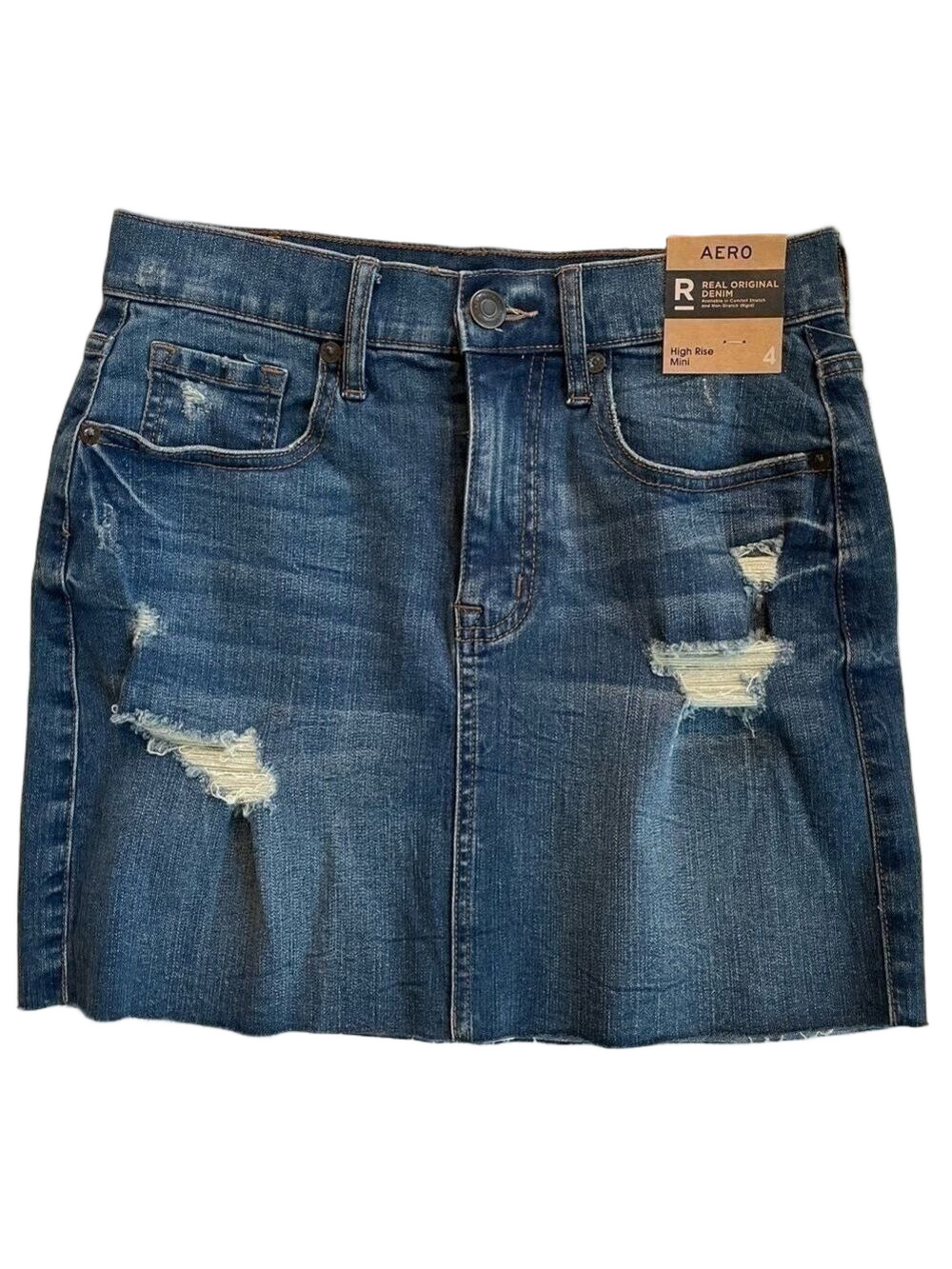 Aéropostale Blue Denim Mini Skirt High Rise Size 4